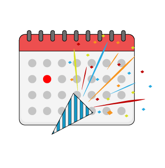 Ilustración de calendarios festivos