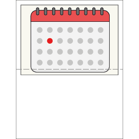 Ilustración del calendario en la parte superior de la página