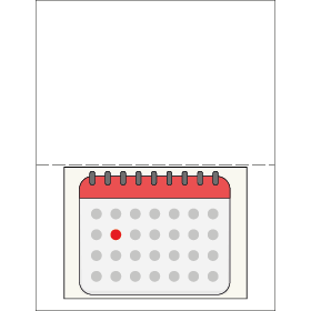 Illustration du calendrier sur une demi-page