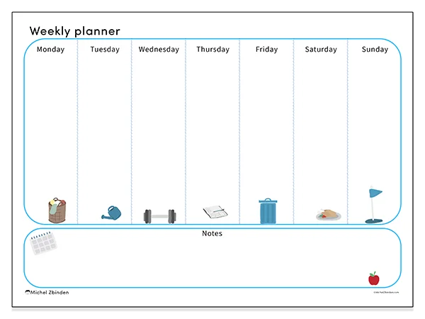Printable Weekly planner - Family