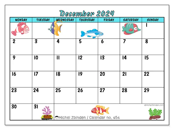 Calendar December 2024 454MS