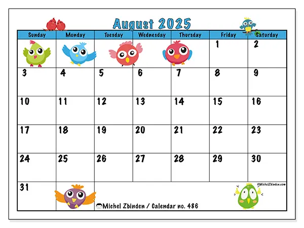 Calendar no. 486, August 2025 - Michel Zbinden EN calendar-no-486-august-2025-michel-zbinden-en