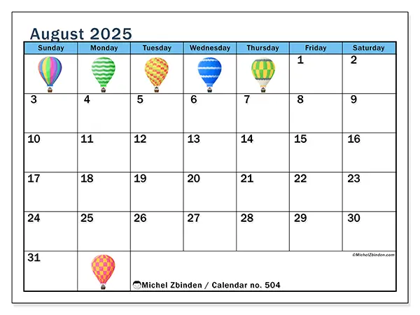 calendar-august-2025-hot-air-balloons-no-504-michel-zbinden-en