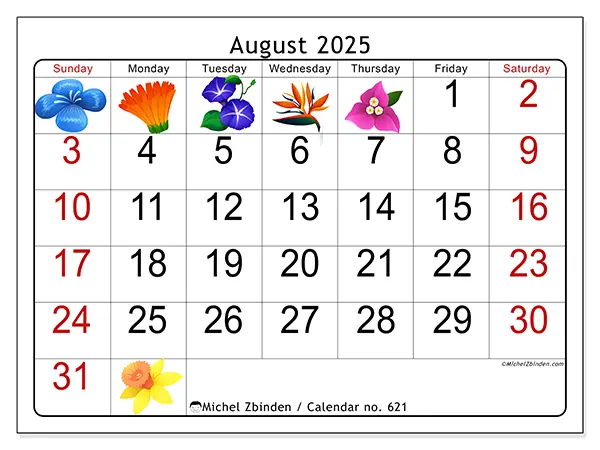 calendar-no-621-august-2025-flowers-michel-zbinden-en