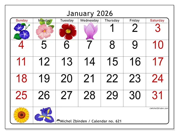 calendar-no-621-january-2026-flowers-michel-zbinden-en