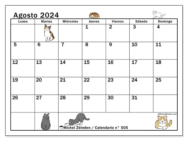 Calendario agosto 2024 505LD
