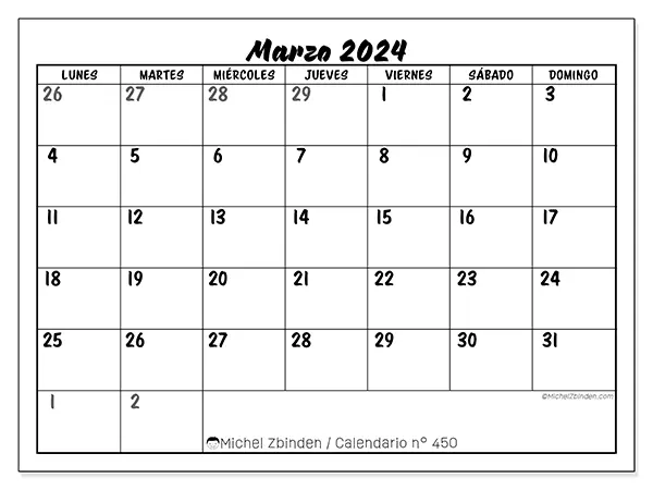 Calendario marzo 2024 450LD