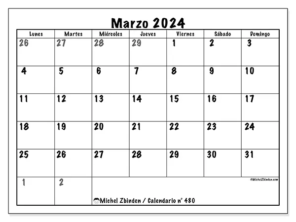 Calendario marzo 2024 480LD