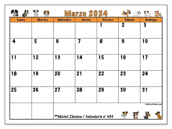 Calendario marzo 2024 485LD
