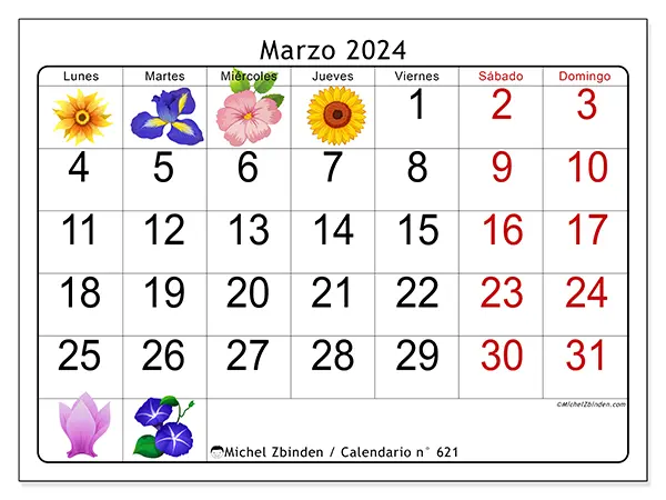 Calendario marzo 2024 621LD