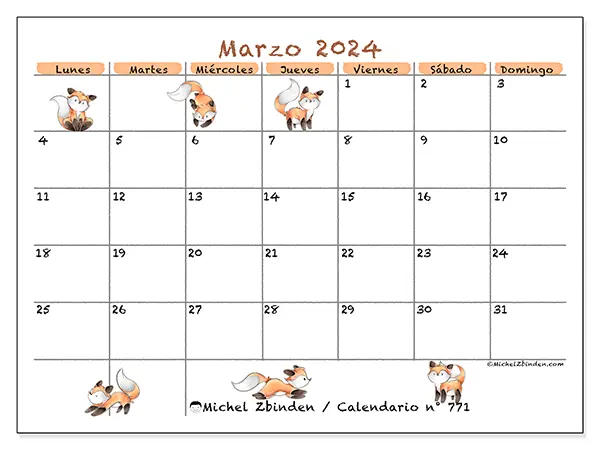 Calendario marzo 2024 771LD