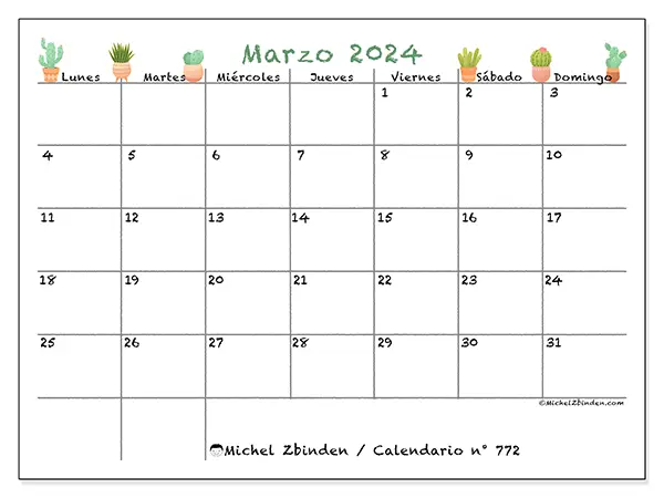 Calendario marzo 2024 772LD