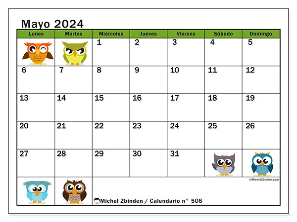 Calendario mayo 2024 506LD