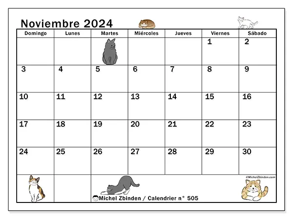 Calendario noviembre 2024 505DS