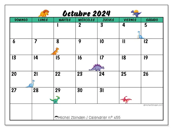 Calendario octubre 2024 455DS