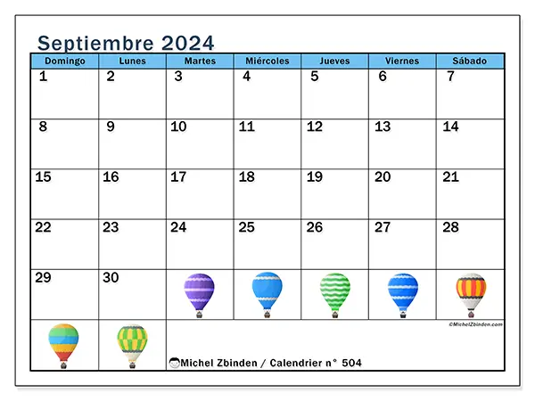 Calendario septiembre 2024 504DS