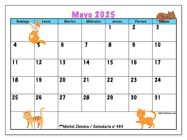 Calendario mayo 2025 484DS