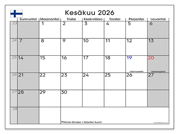 Kes kuu 2026 Kalenteri Suomi Michel Zbinden FI kes-kuu-2026-kalenteri-suomi-michel-zbinden-fi