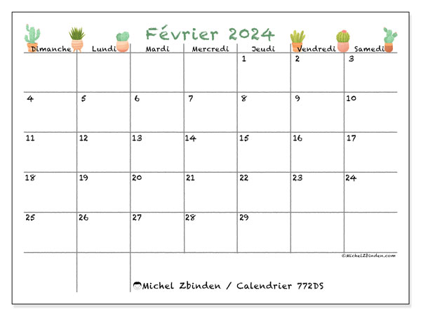 Calendrier annuel 2024 - 32 - Michel Zbinden FR