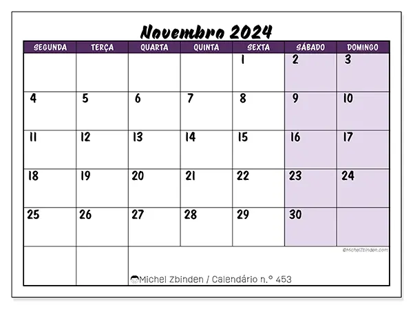 Calendário novembro 2024 453SD