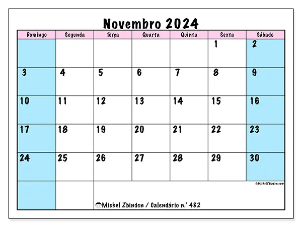 Calendário novembro 2024 482DS