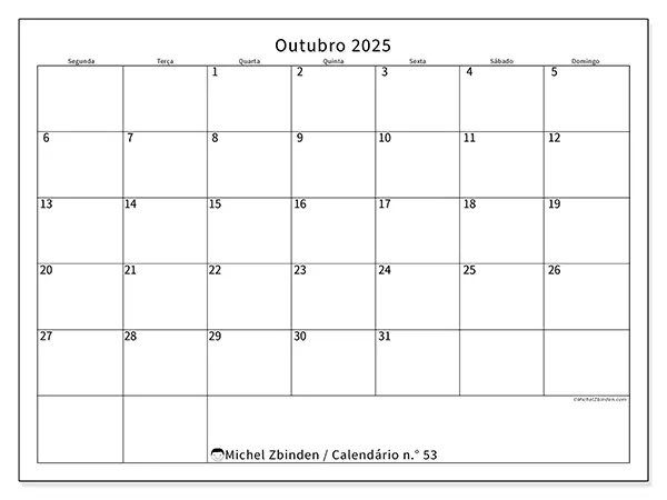 Calendário Para Imprimir Discreto N° 53 Michel Zbinden Pt 7191