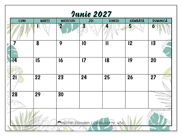 Calendar iunie 2027 de tipărit - Natură și grădină