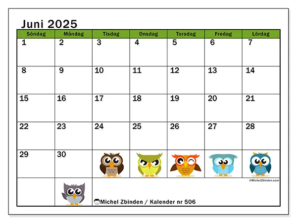 kalender-nr-506-juni-2025-ugglor-michel-zbinden-sv