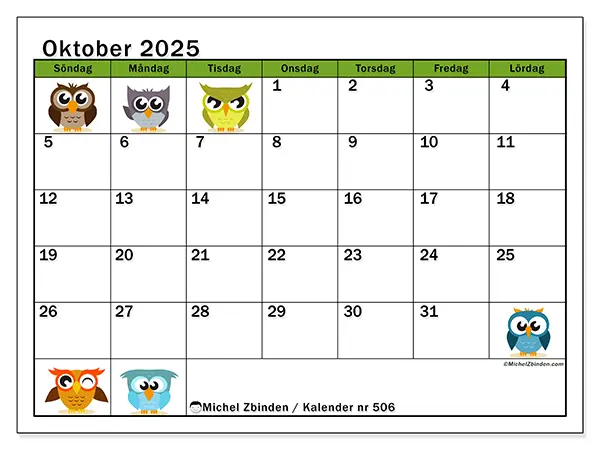 oktober-2025-kalender-nr-506-ugglor-michel-zbinden-sv